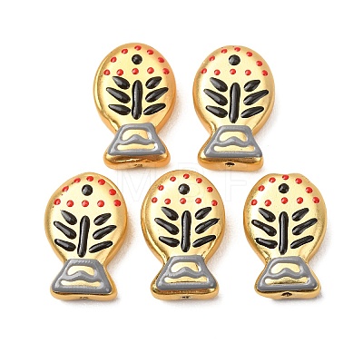 Baking Paint Glass Enamel Beads GLAA-B035-01F-1