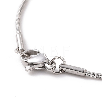 201 Stainless Steel 12 Constellations Pendant Necklace with 304 Stainless Steel Snake Chains for Women NJEW-JN04140-1