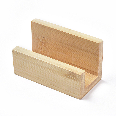 Wood Name Card Holder AJEW-WH0104-11-1