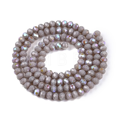 Electroplate Opaque Solid Color Glass Beads Strands LS-EGLA-A044-P3mm-L10-1