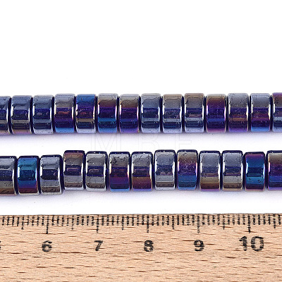 AB Color Plated Transparent Glass Beads Strands GLAA-T026-4x8mm-T05-1