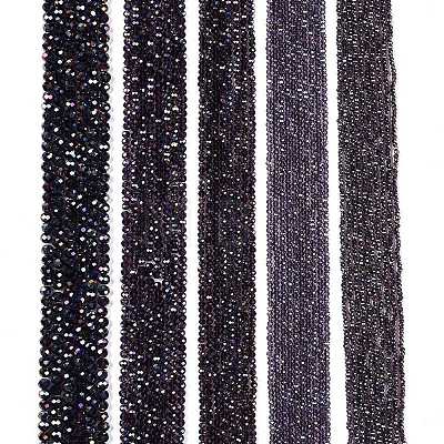 Electroplate Glass Beads Strands X-EGLA-A044-T6mm-B15-1