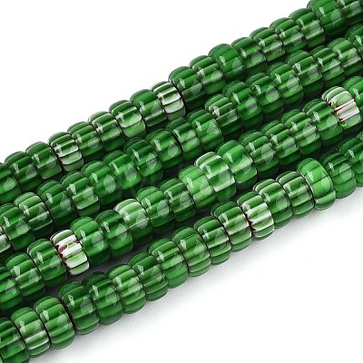 Handmade Millefiori Glass Beads Strands LAMP-T021-27B-06-1
