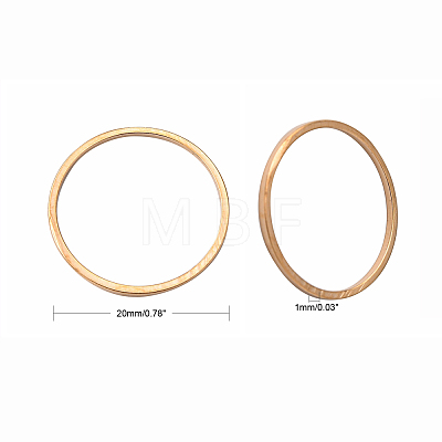 Brass Linking Rings KK-S327-06KC-20mm-1