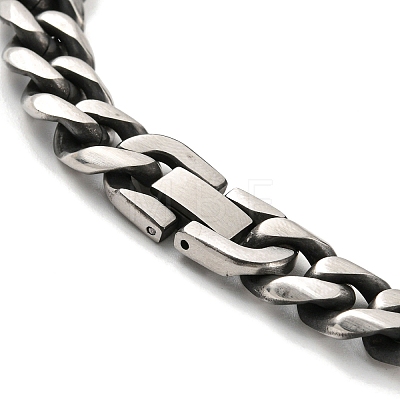 201 Stainless Steel Curb Chain Bracelets BJEW-D030-03P-1