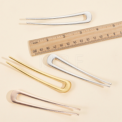 GOMAKERER 12Pcs 3 Colors Alloy Hair Forks Findings AJEW-GO0001-50-1