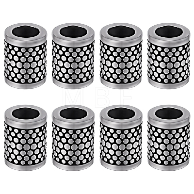 8Pcs 304 Stainless Steel European Tube Beads STAS-HY0002-25-1