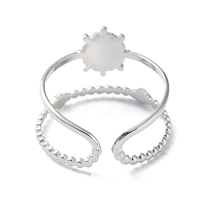Tarnish Resistant 304 Stainless Steel Open Cuff Ring Components LS-STAS-F301-03P-1