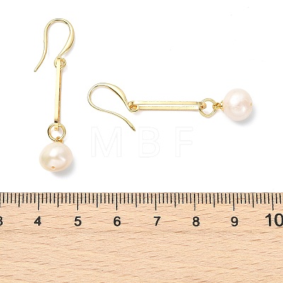 Natural Cultured Freshwater Pearl Dangle Earrings EJEW-JE07217-1