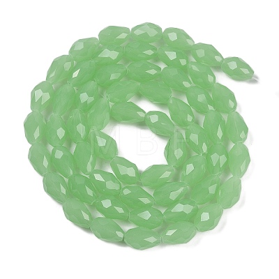 Electroplate Imitation Jade Glass Beads Strands EGLA-N013-J4mm-D04-1