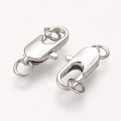 Brass Lobster Claw Clasps KK-KK802-P-1