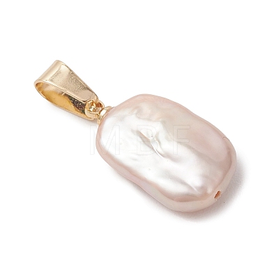 Natural Baroque Keshi Pearl Pendants PALLOY-JF05218-01-1