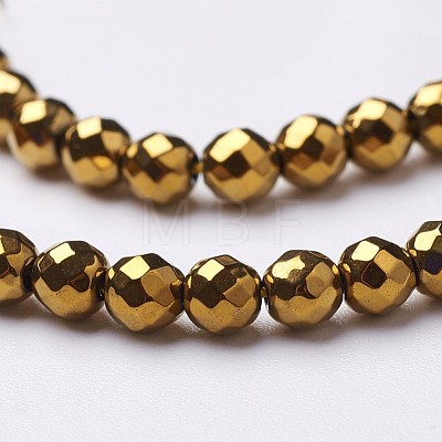 Non-Magnetic Synthetic Hematite Beads Strands X-G-G092-4mm-1-1