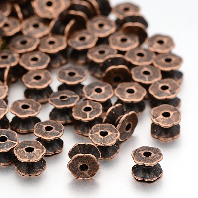 Tibetan Style Double Sided Bead Caps LS-RLF9831Y-NF-1