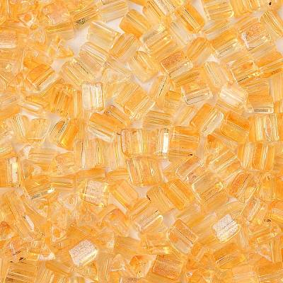 Transparent Spray Painted Glass Seed Beads SEED-L011-10A-07-1