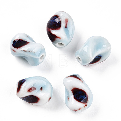 Handmade Porcelain Beads PORC-N008-06P-1