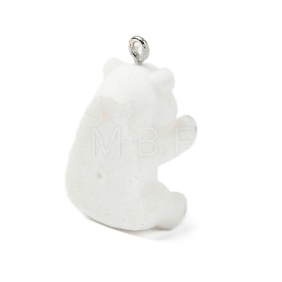 Flocky Opaque Resin Pendants RESI-G105-06B-1