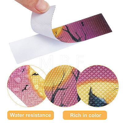 PEVA & Waterproof PVC Plastic Paper Stickers Set DIY-CP0007-99A-1