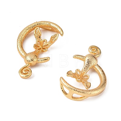 Brass Screw Eye Peg Bails Pendants KK-T062-105G-NF-1