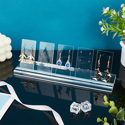 Transparent Acrylic Earring Display Stands AJEW-WH0304-96-1