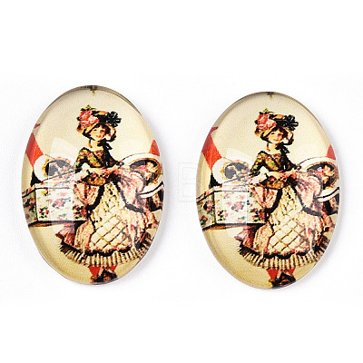 Glass Cabochons GGLA-T004-01S-1