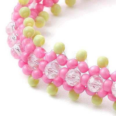 Glass Seed Beads Bracelets for Women BJEW-MZ00139-01-1