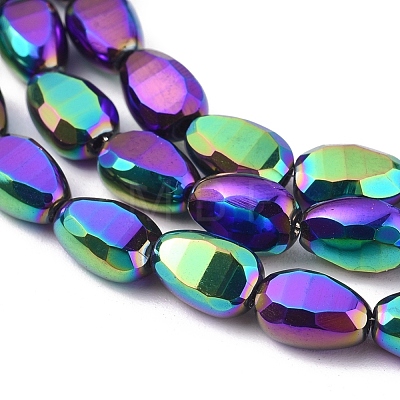 Electroplate Glass Beads Strands EGLA-G036-A-FP01-1