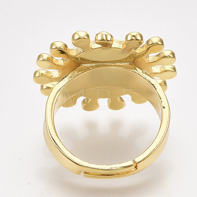 Adjustable Brass Finger Rings RJEW-S044-056B-1