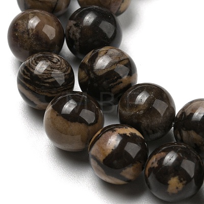 Natural Rhodonite Round Beads Strands G-R494-A21-03-1
