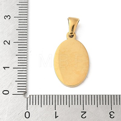 Natural Shell Oval with Initial Pendants STAS-I351-23G-O-1