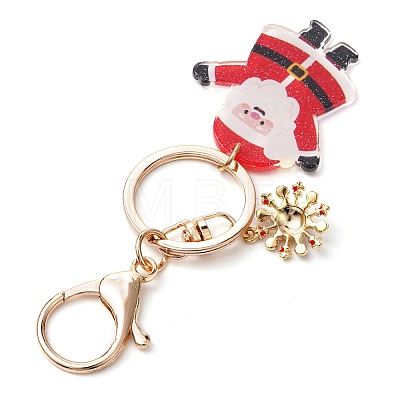 Christmas Theme Printed Acrylic Pendants Keychain KEYC-JKC00887-1