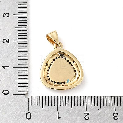 Real 18K Gold Plated Brass Clear Cubic Zirconia Pendants KK-A198-10G-02-1