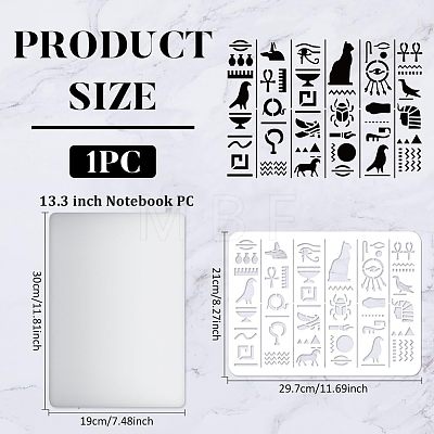 Large Plastic Reusable Drawing Painting Stencils Templates DIY-WH0202-442-1