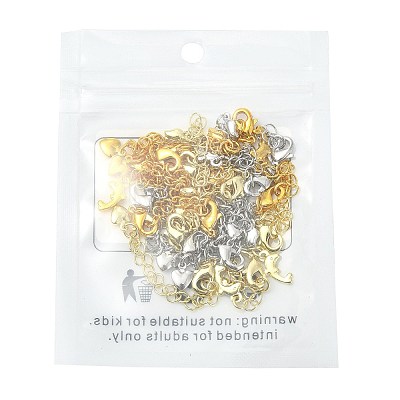 18Pcs 9 Styles Brass Chain Extender KK-FS0002-09-1