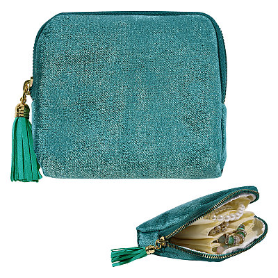 Velvet Jewelry Storage Zipper Pouches ABAG-WH0063-117B-1