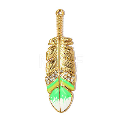 304 Stainless Steel with Enamel Big Pendants SA-OY002-26G-01-1