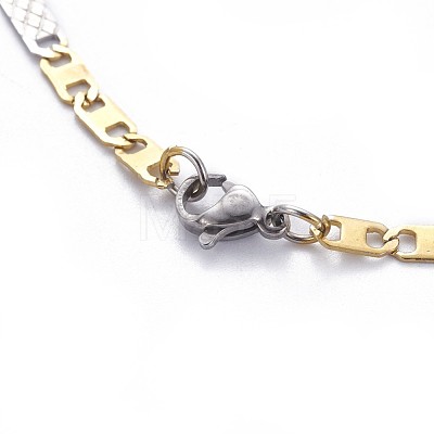 304 Stainless Steel Mariner Link Chain Necklaces X-NJEW-F261-12GP-1