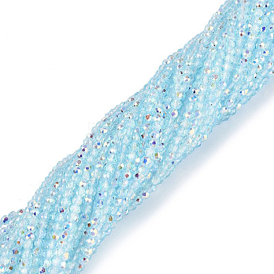 Transparent Glass Beads Strands LS-EGLA-N028-01A-A06-1