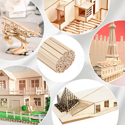 100Pcs Wood Craft Sticks DIY-OC0015-05B-1
