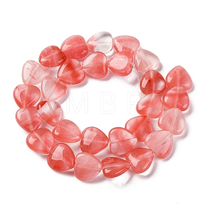 Cherry Quartz Glass Beads Strands G-I372-A02-02-1