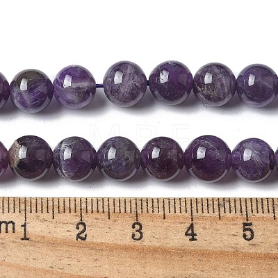 Natural Amethyst Beads Strands G-M445-8MM-01G-1