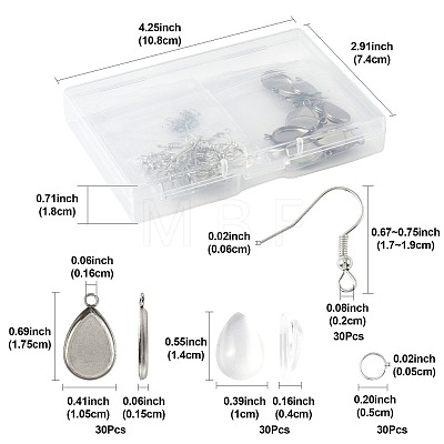 DIY Teardrop Dangle Earring Making Kits DIY-FS0009-19-1