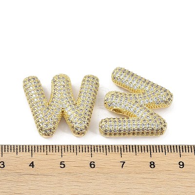 Brass Micro Pave Clear Cubic Zirconia Pendants KK-Z041-01G-W-1