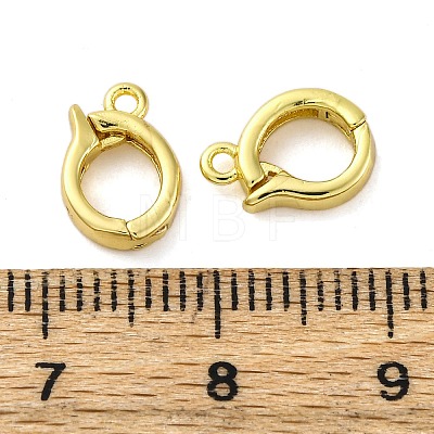 Brass Fold Over Clasps KK-Z078-44G-1