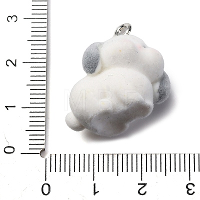 Flocky Resin Pendants FIND-S001-02B-1