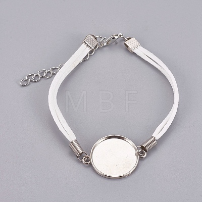 Suede Bracelet Making MAK-WH0007-01F-1