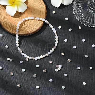 2 Strands Electroplated Glass Beads Strands GLAA-CJ0002-67-1