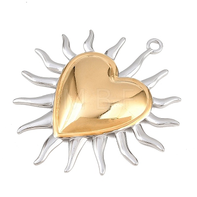 304 Stainless Steel Big Pendants STAS-G398-16GP-1