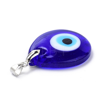 Handmade Evil Eye Lampwork Pendants LAMP-C001-01-1