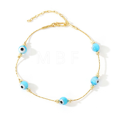 Bohemian Handmade Brass Bead Glass Bracelets HV6711-4-1